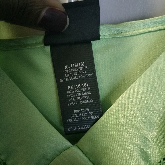 Women's Lingerie/Sleepwear Sz 16/18 Lime Green - Picture 5 of 5